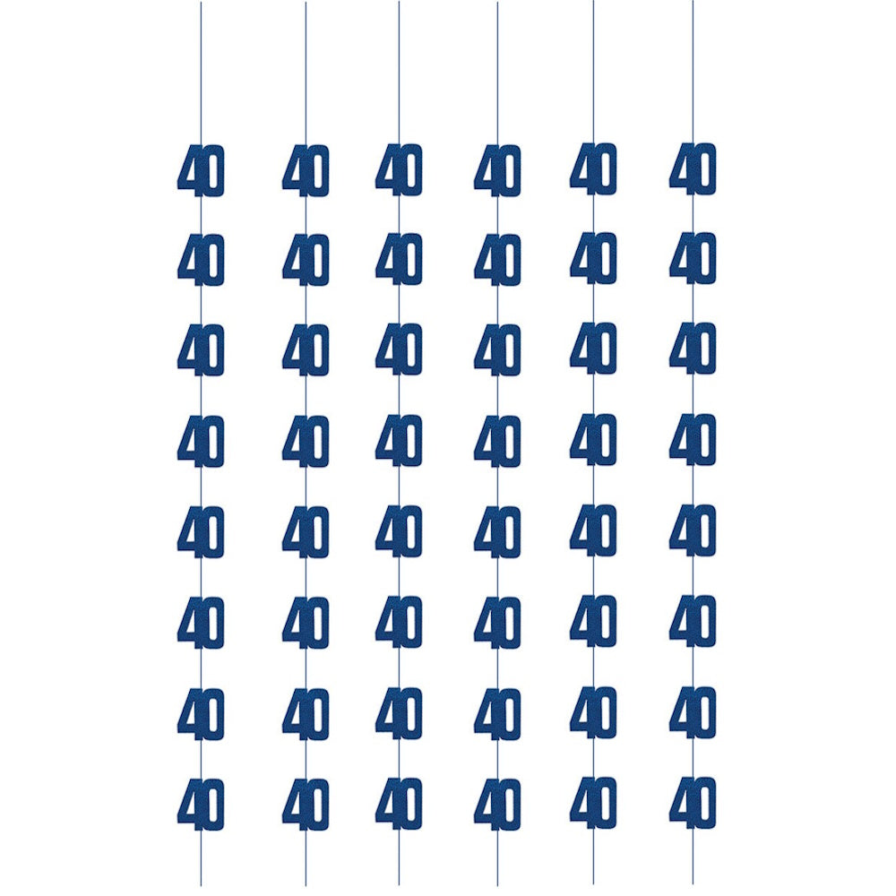 Glitz Blue String Decorations - 40