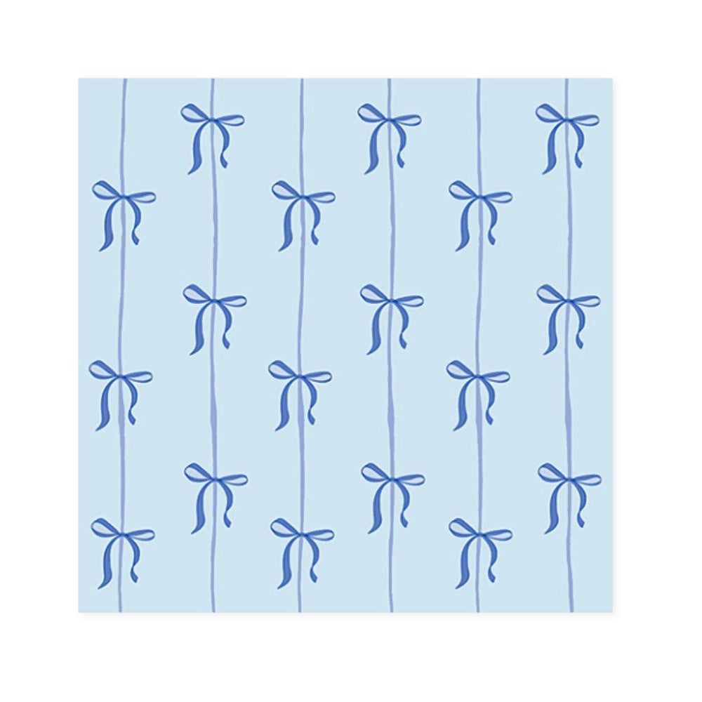 Blue Bows Lunch Napkins 20pk