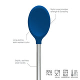 Blue Silicone Mixing Spoon with SS Handle