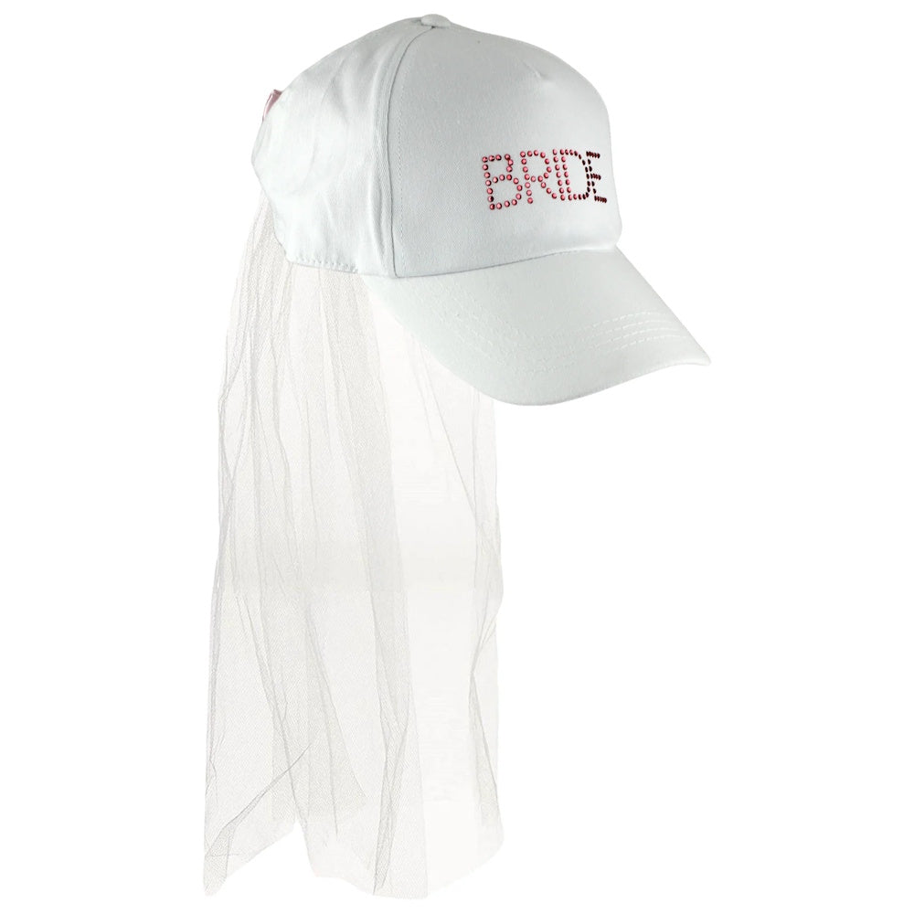 Bride Baseball Cap with Veil