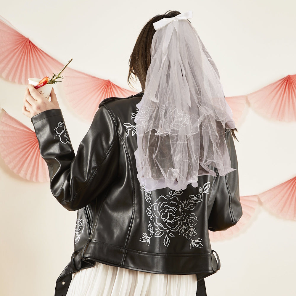Bride to Be White Bow & Veil