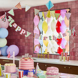 Bright Banquet Happy Birthday Banner with Tassels