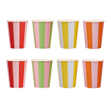 Bright Banquet Striped Cups 8pk