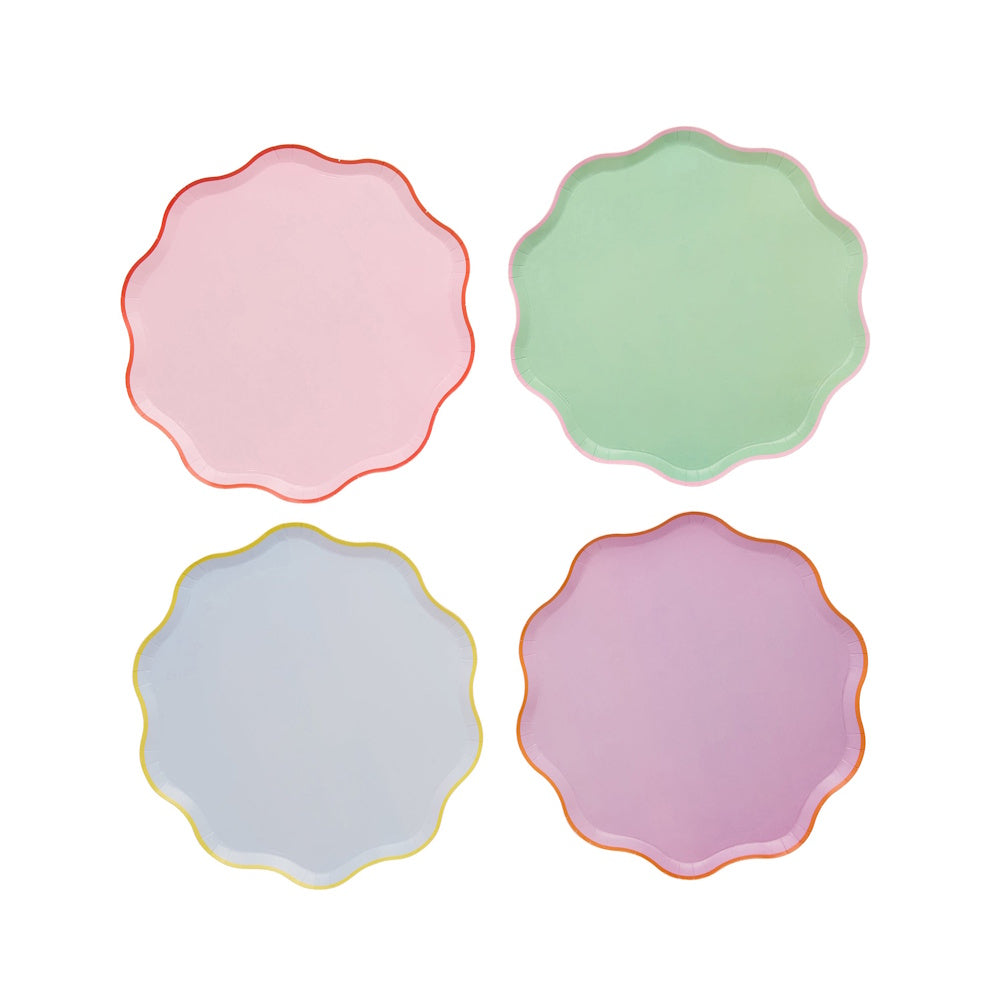 Bright Banquet Wavy Plates 8pk