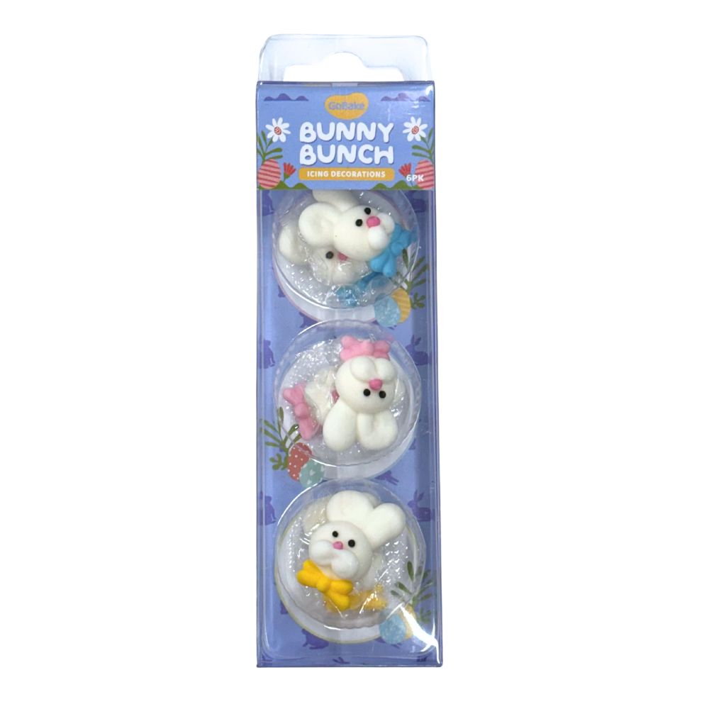 GoBake Icing Decorations - Bunny Bunch 6pk