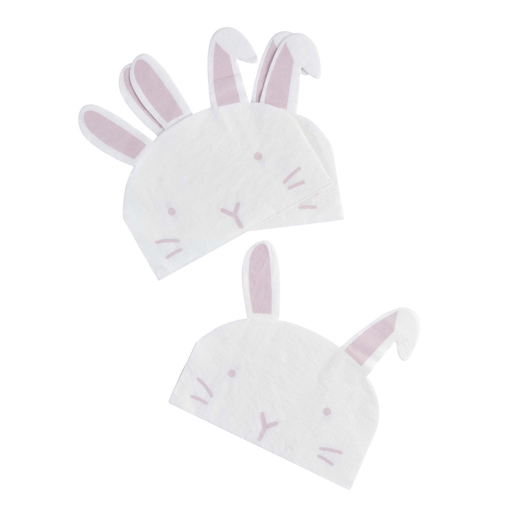 Bunny Shaped Napkins 16pk