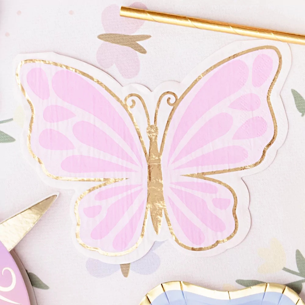 Butterfly Shaped Napkins 12pk