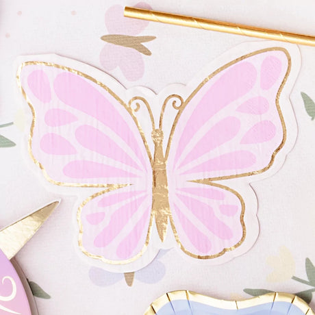 Butterfly Shaped Napkins 12pk