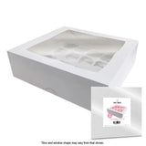 Cake Craft Cupcake Box 12-Hole 3in High (Wrapped)