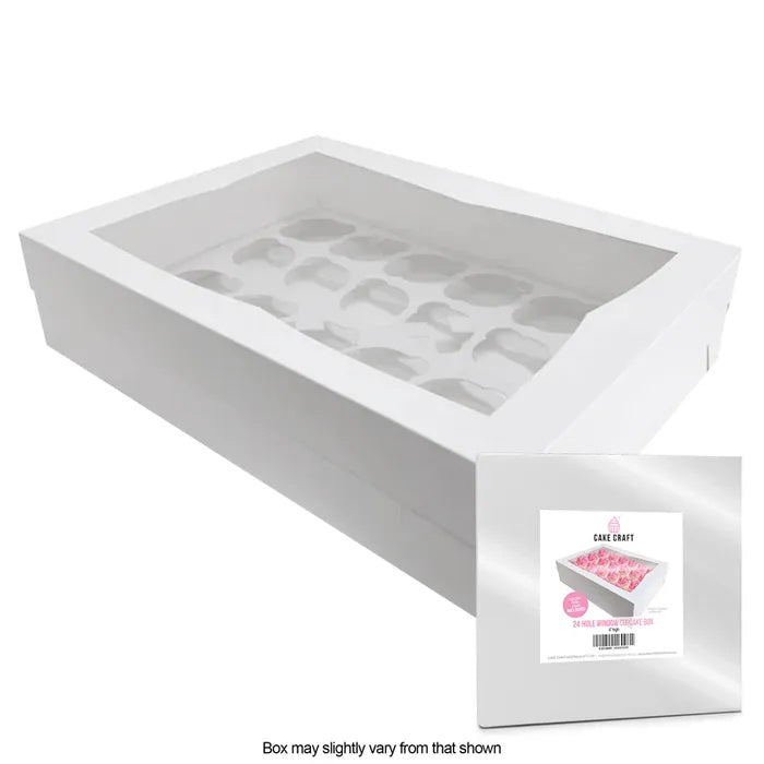 Cake Craft Cupcake Box 24-Hole 4in High (Wrapped)