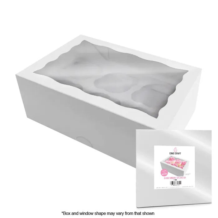 Cake Craft Cupcake Box 6-Hole 3in High (Wrapped)