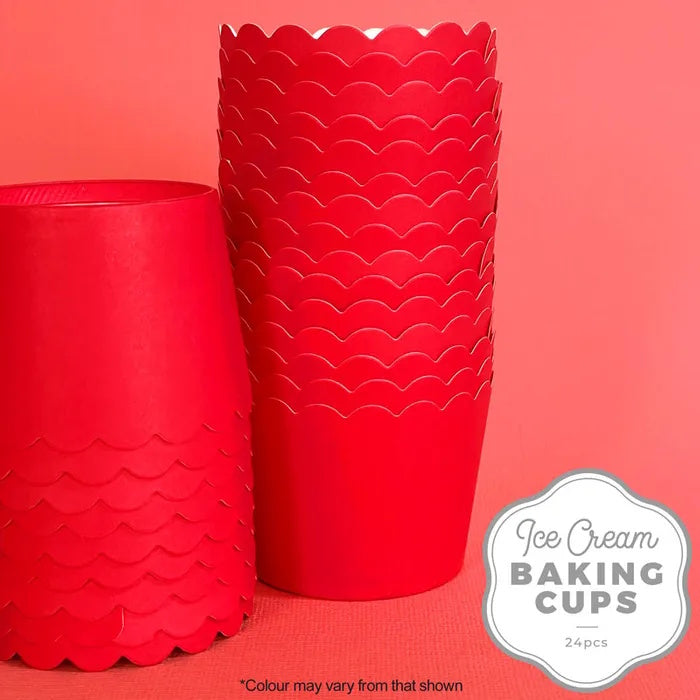 Cake Craft Baking Cups 24pk - Red