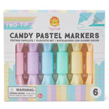 Two-Tip Candy Pastel Markers 6pk