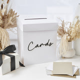 Card Box with Black Acrylic "Cards" Lettering