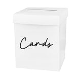 Card Box with Black Acrylic "Cards" Lettering