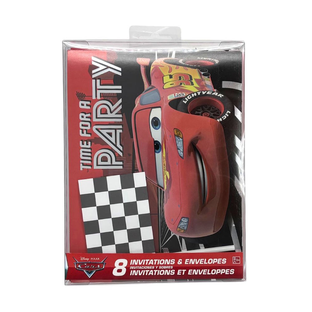 Cars Deluxe Invitations 8pk