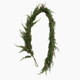 French Country Cedar & Pinecone Swag with Lights