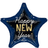 Celestial Star Happy New Year Foil Balloon