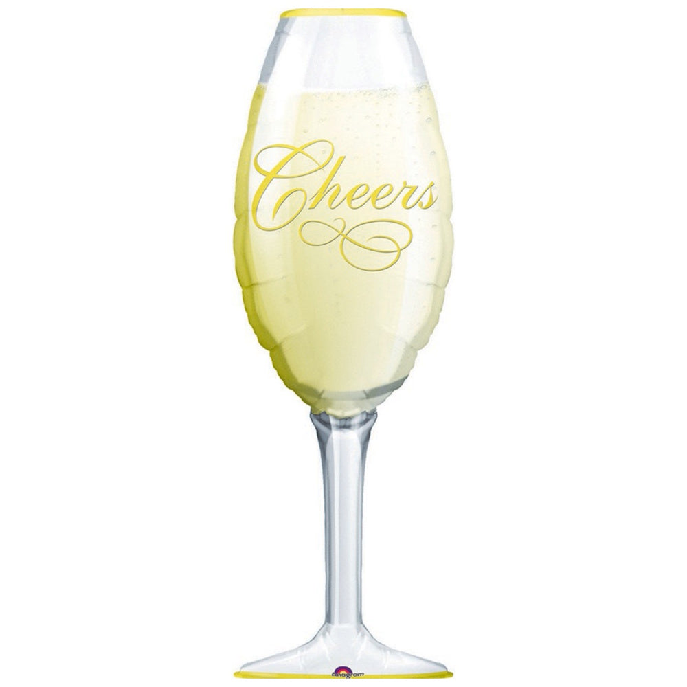 Champagne Glass SuperShape Foil Balloon