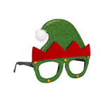 Glitter Novelty Christmas Glasses - Elf
