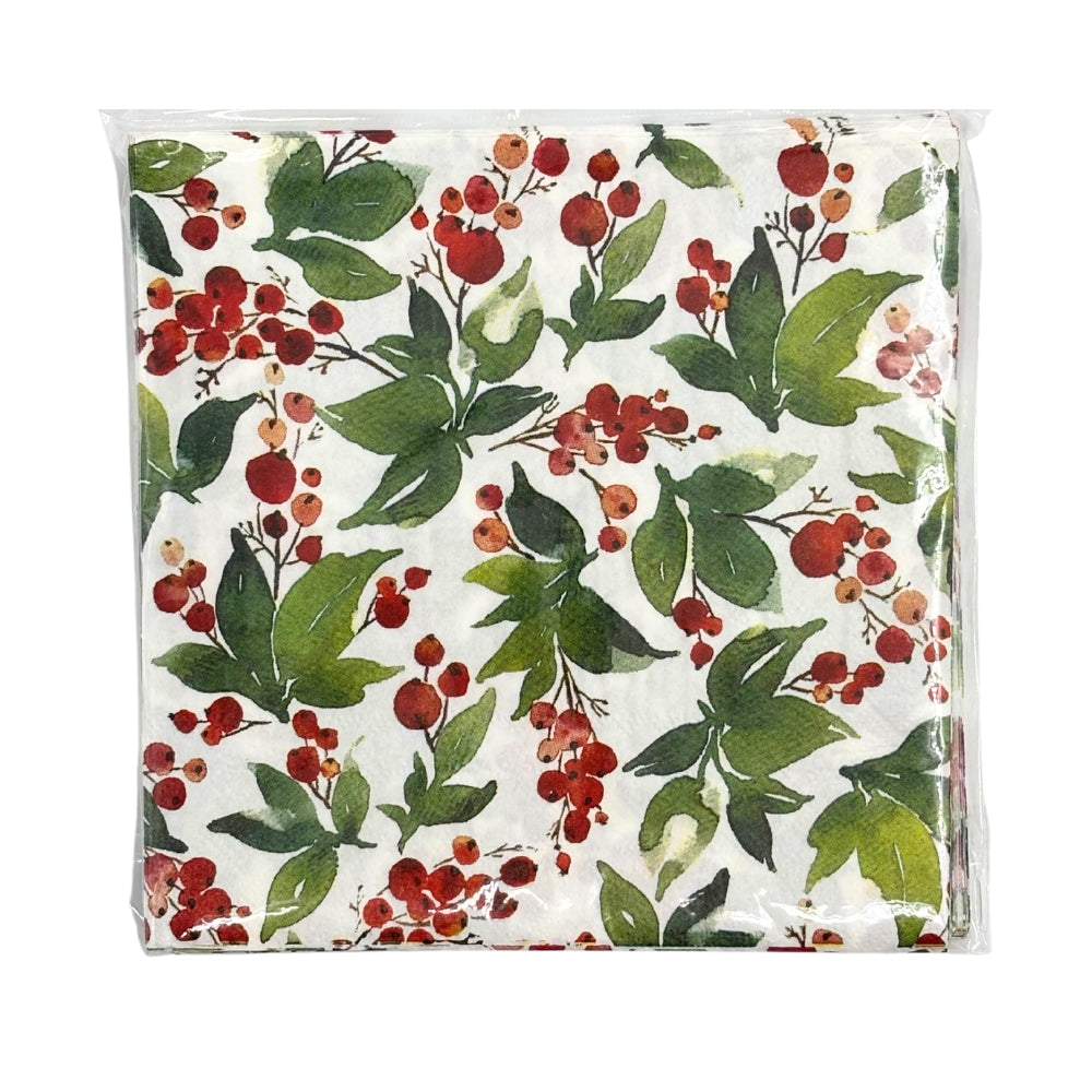 Christmas Napkins 20pk - Berries