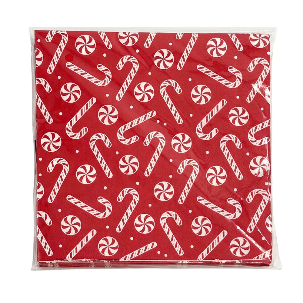Christmas Napkins 20pk - Candy Canes