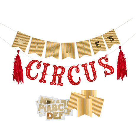 Circus Party Customisable Banner Set