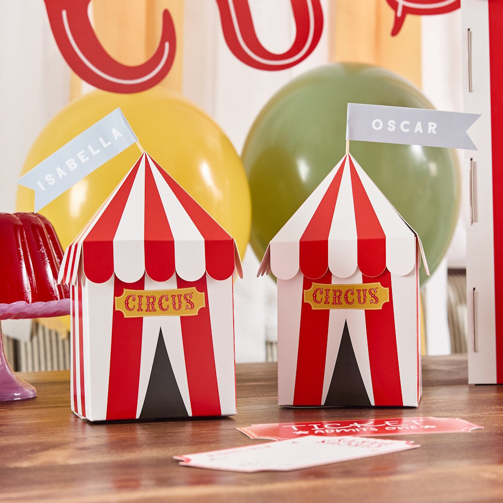 Circus Party Treat Boxes 4pk
