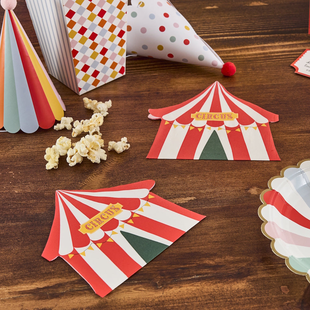 Circus Tent Shaped Napkins 16pk