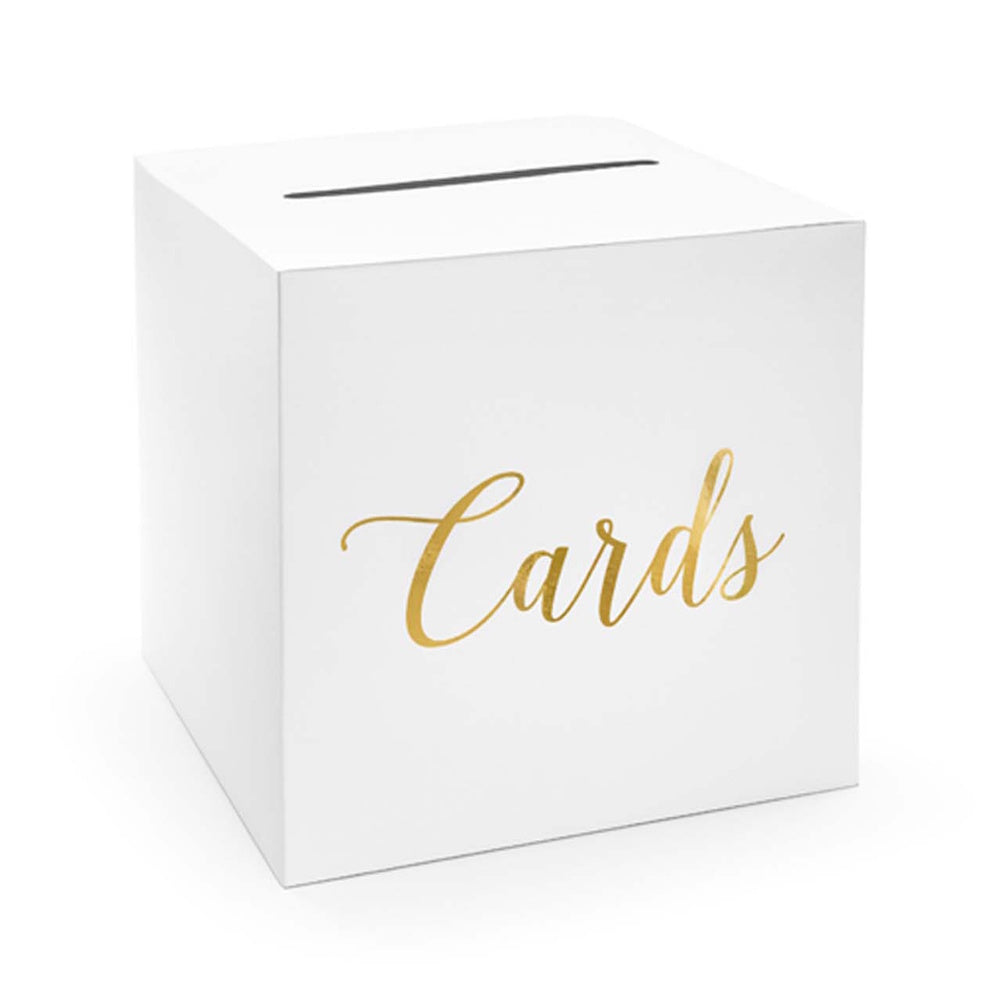Classic White Wedding Card Box