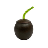 Coconut Cup with Straw