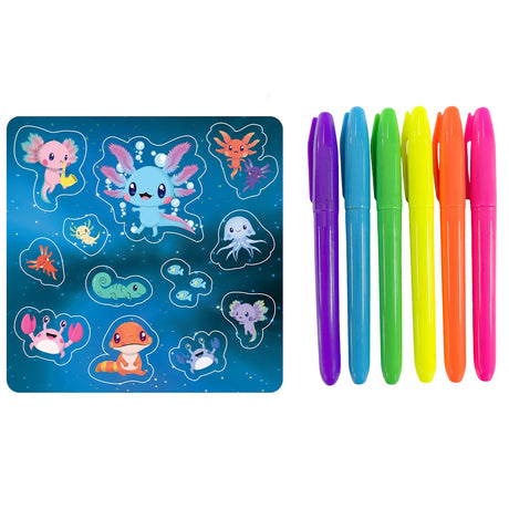 Kaleidoscope Colouring Kit - Axolotls