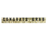Congrats Grad Gold Foil Fringe Banner