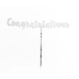 Congratulations Cake Topper - Silver