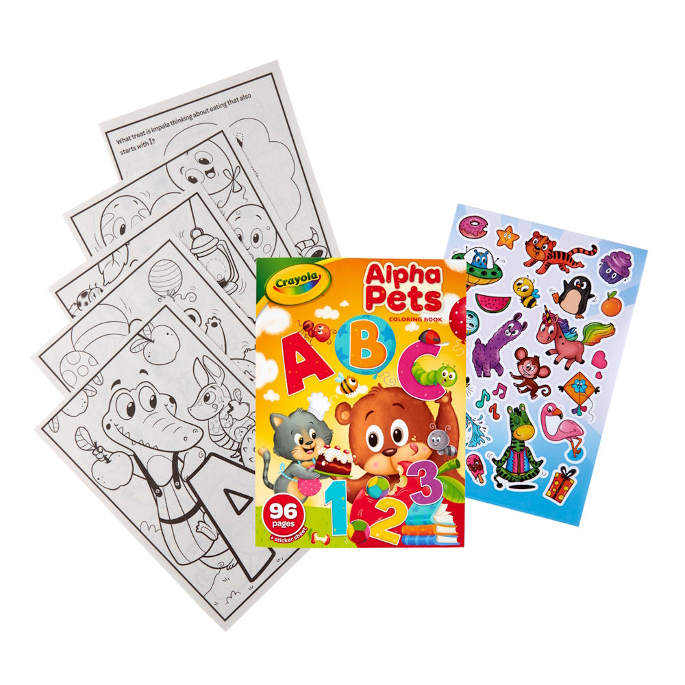Crayola Alpha Pets Colouring Book 96 Pages