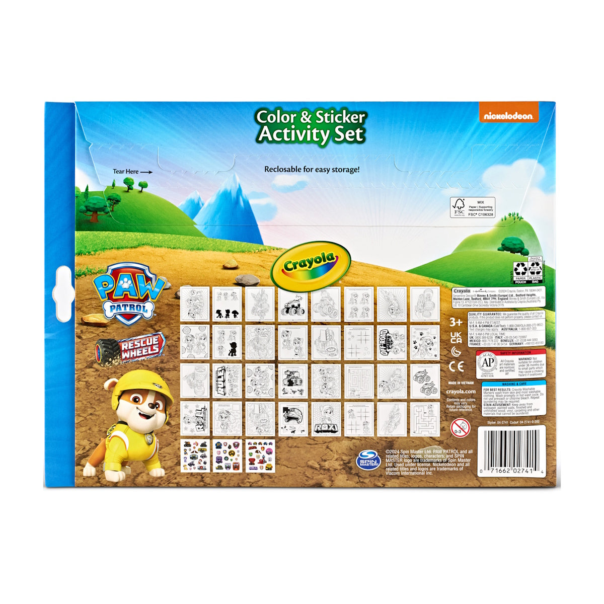 Crayola Colour & Sticker Activity Set - Paw Patrol