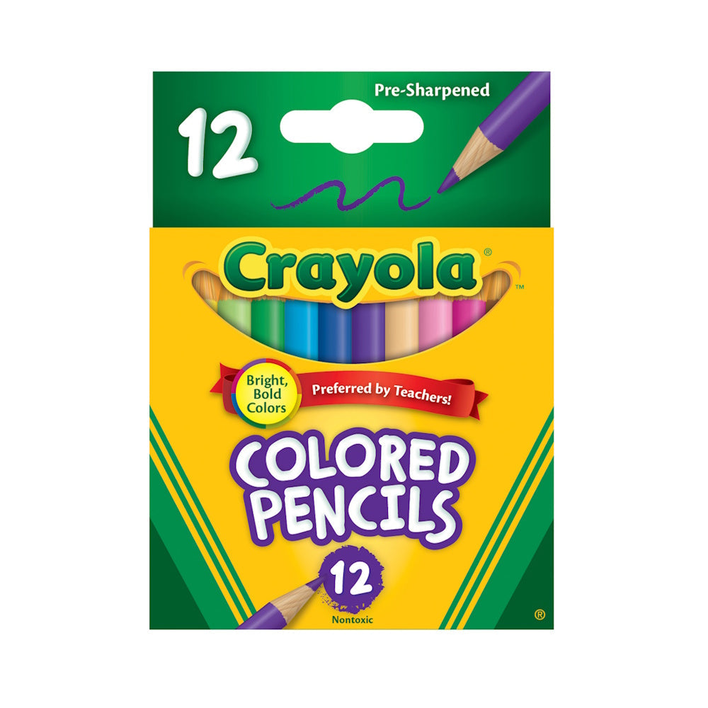 Crayola Coloured Pencils Half-Size 12pk