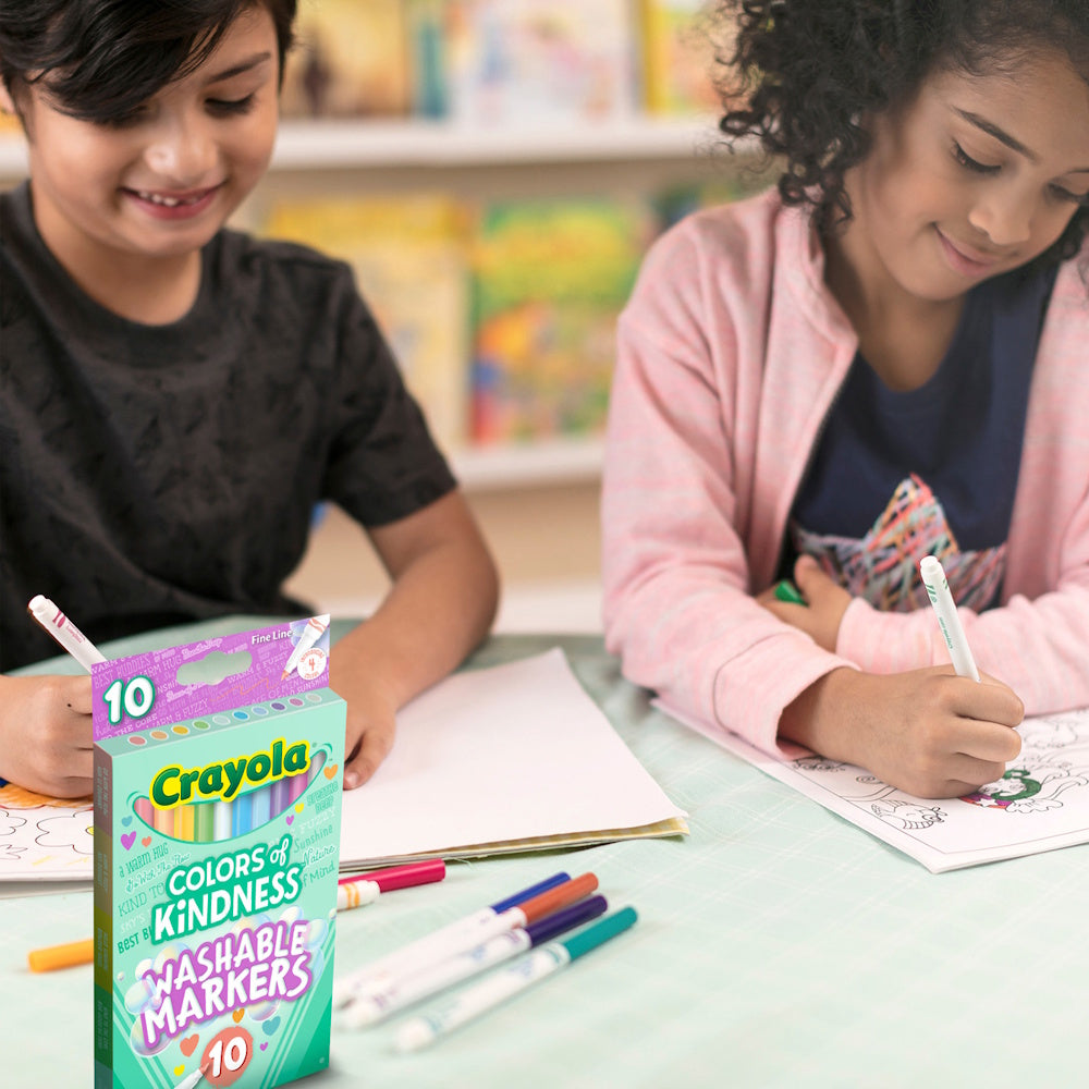 Crayola Colours of Kindness Fineline Washable Markers 10pk