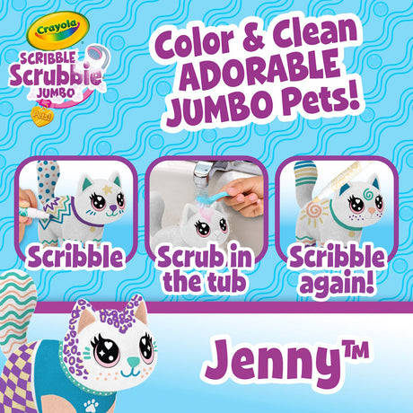 Crayola Scribble Scrubbie Poseable Jumbo Pet - Jenny