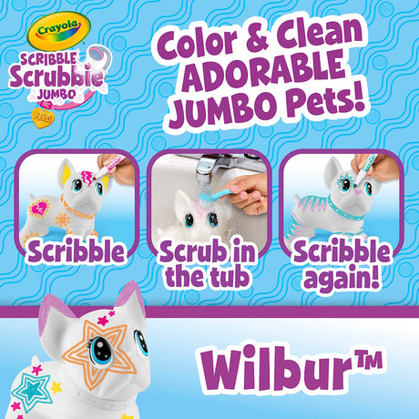 Crayola Scribble Scrubbie Poseable Jumbo Pet - Wilbur