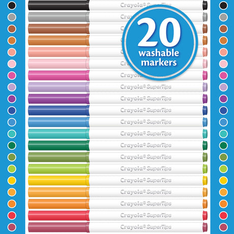 Crayola Super Tips Washable Markers 20pk