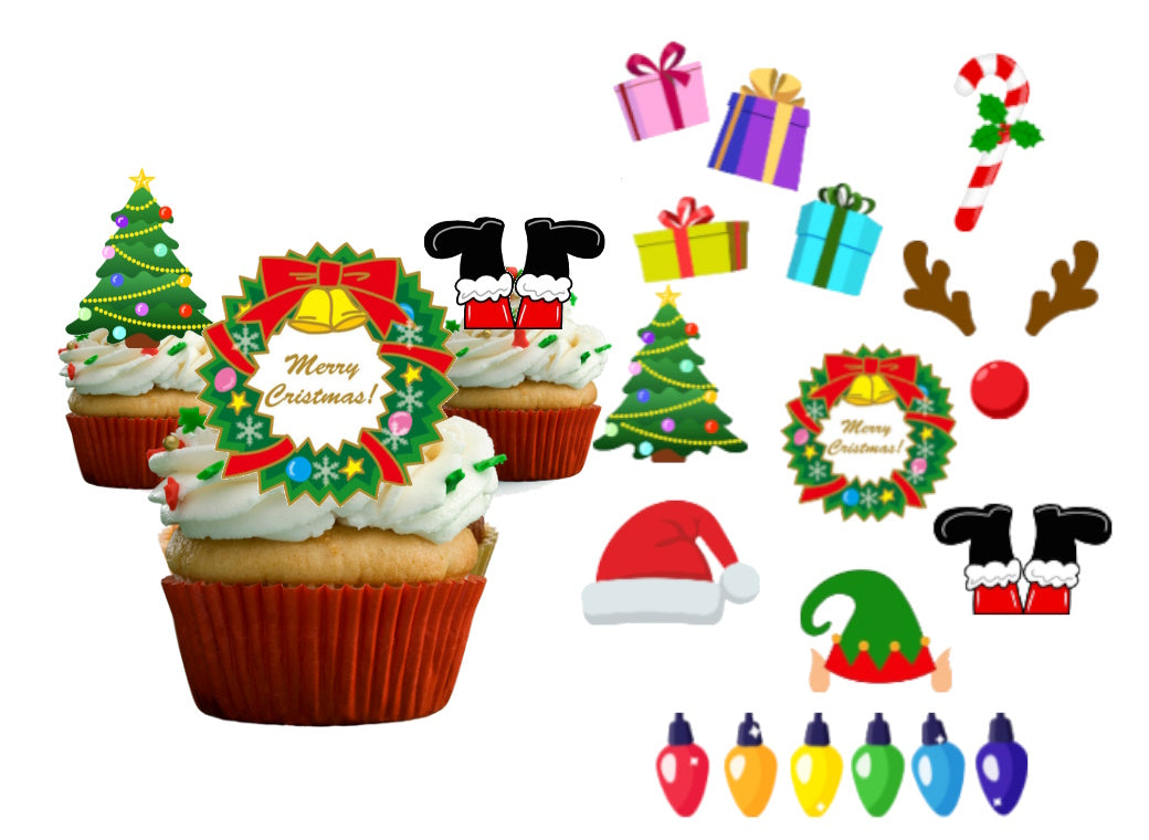 Edible Wafer Toppers - Christmas Fun