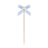 Dainty Bow & Pearl Food Picks 15pk
