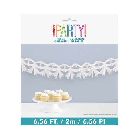 Dainty Bows Tissue Paper Garland