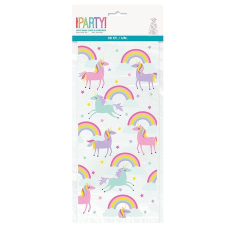 Rainbows & Unicorns Cello Bags 20pk