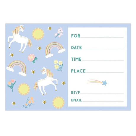 Dainty Unicorn Invitations 8pk