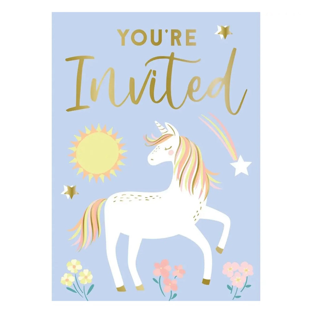 Dainty Unicorn Invitations 8pk