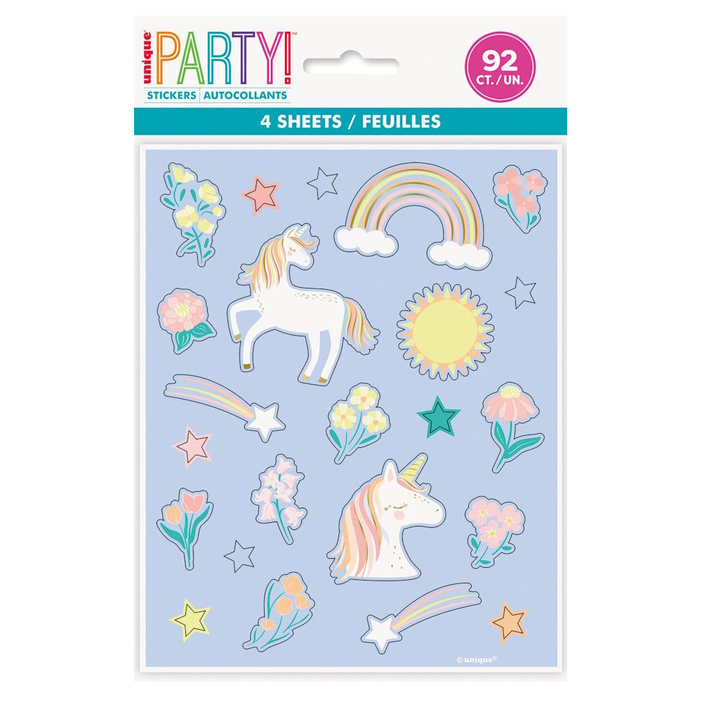 Dainty Unicorn Sticker Sheets 4pk
