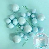 Deco Foam Ball Toppers 20pk - Baby Blue