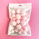 Deco Foam Ball Toppers 20pk - Glitter Baby Pink